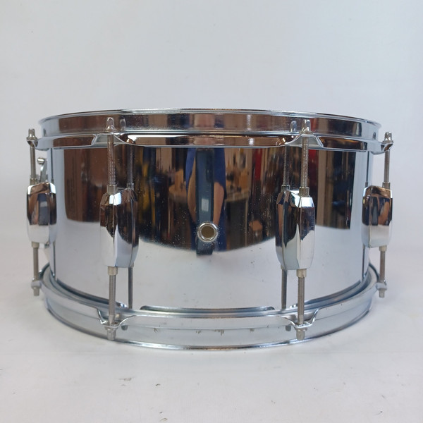 Pearl 6.5x14" Export Series Steel Snare Drum Vintage 90s Chrome Plated 8-Lug
