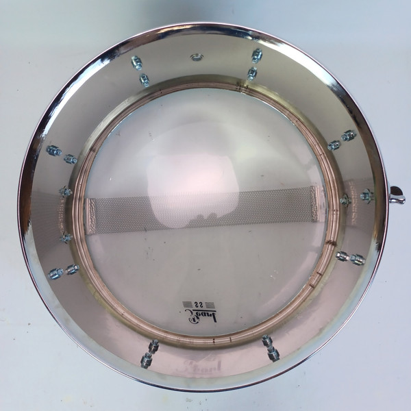 Pearl 6.5x14" Export Series Steel Snare Drum Vintage 90s Chrome Plated 8-Lug