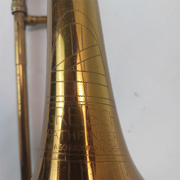 Gretsch Pathfinder Brass Trombone 40-50+Slider+Hard Shell Blue Fabric-Lined Case