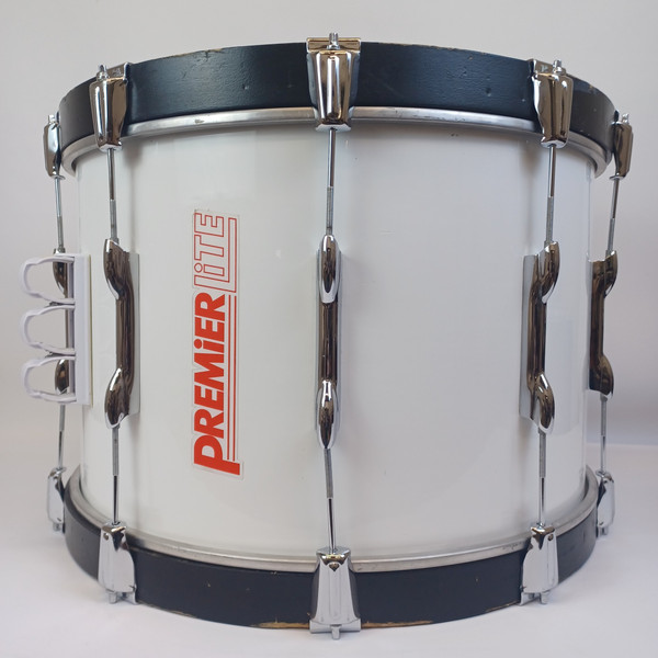 Premier Lite 14x22"Bass Drum 3Ply African Mahogany Vintage Marching/Virgin Shell