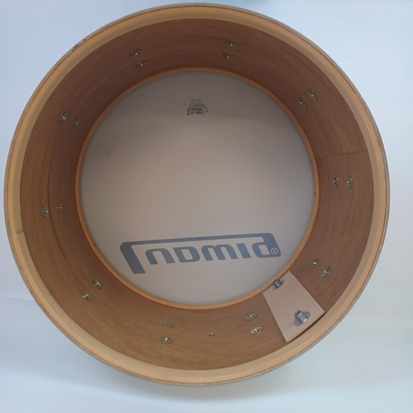 Premier Lite 14x22"Bass Drum 3Ply African Mahogany Vintage Marching/Virgin Shell