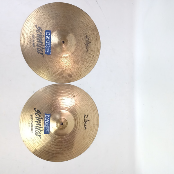 Zildjian 14"Scimitar Hi-Hats Cymbals Set Pair B8 Pre-ZBT Era 1230/1260g Vintage