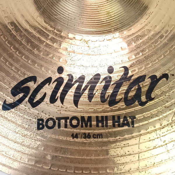 Zildjian 14"Scimitar Hi-Hats Cymbals Set Pair B8 Pre-ZBT Era 1230/1260g Vintage
