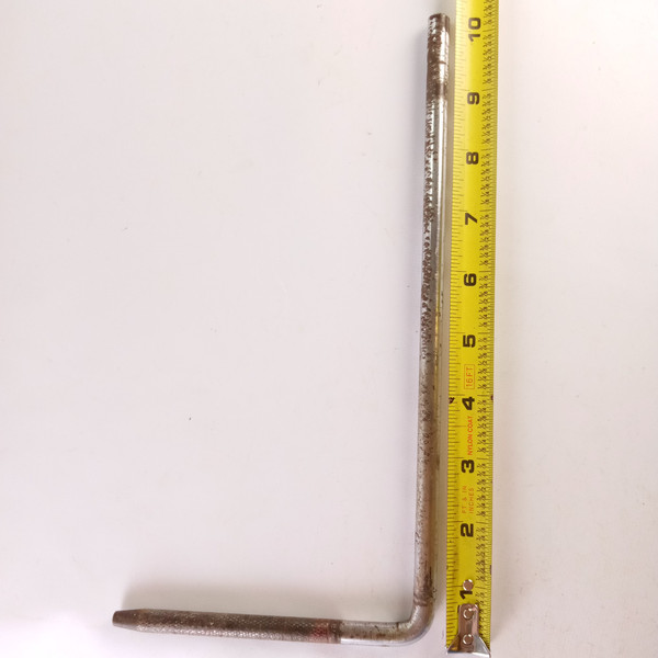 Ludwig Cymbal L-Arm Rod Nickel Vintage 50-60s Bass Drum Mount Holder 3/8x5.5x10"