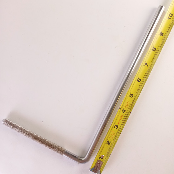 Diamond Knurling 3/8x5"x10"Cymbal L-Arm Rod Chrome Bass Drum Mount Holder Japan?