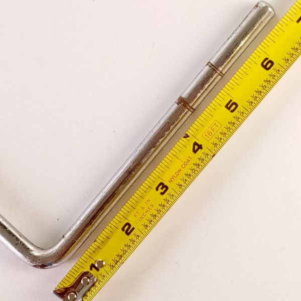 American 3/8x7x11"Cymbal L-Arm Rod Chrome Vintage 50s Bass Drum Mount Holder USA