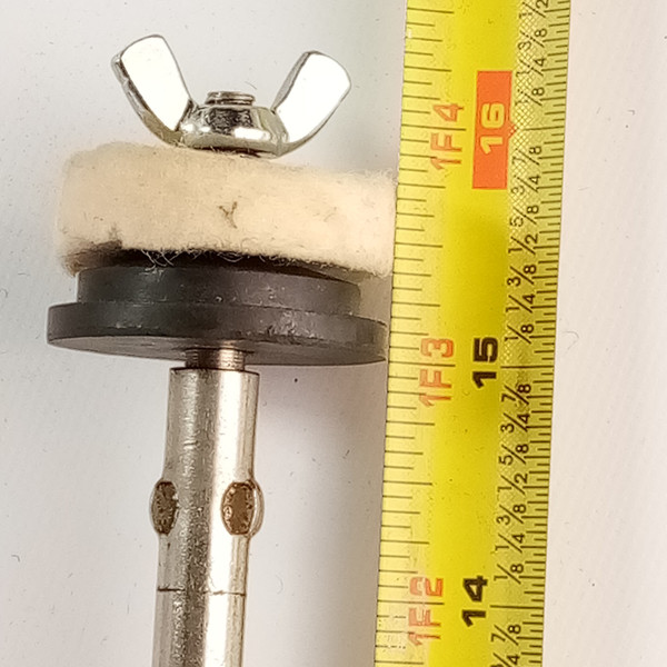 Ludwig 3/8" x16" Straight Cymbal Arm Disappearing Rod Nickel Bass Drum Mount WFL