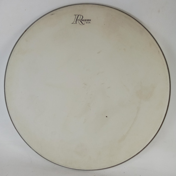 Rogers 18"White Coated Floor Tom Drum Head Big R Vintage70s Fullerton,CA Era USA