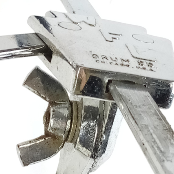 Ludwig WFL Atlas Flat Base#1363 Snare Drum Stand Chrome Flush Vintage50s Chicago