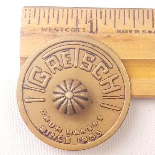 Gretsch 50s-60s Tacked Floor/Rack Tom Drum Round Badge Skinny Sticks Broadkaster