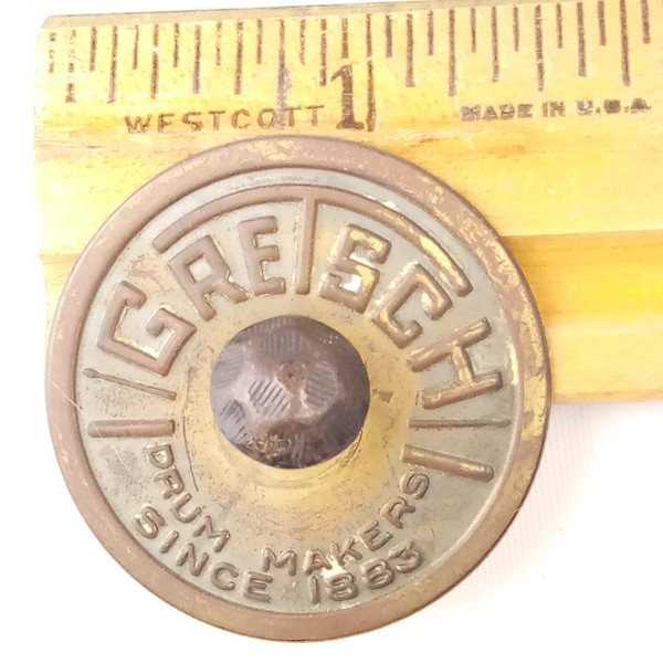 Gretsch Hex-Tack 40s Floor/Rack Tom Drum Round Badge Skinny Sticks+Makers Stamp