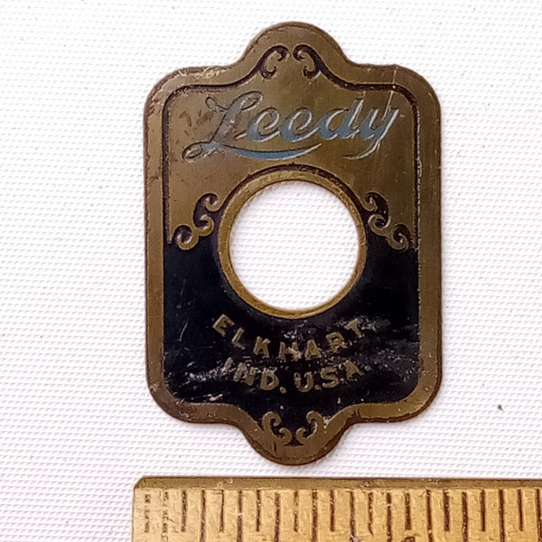 Leedy "Elkhart,Ind USA"Blue/Brass Badge Snare/Bass/Tom Drum Vintage 1930-40s USA