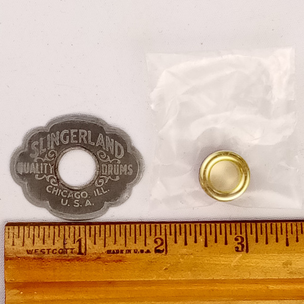 Slingerland 1944-'45 WW2 Aluminum Cloud Badge Vintage Radio King Snare/Bass Drum