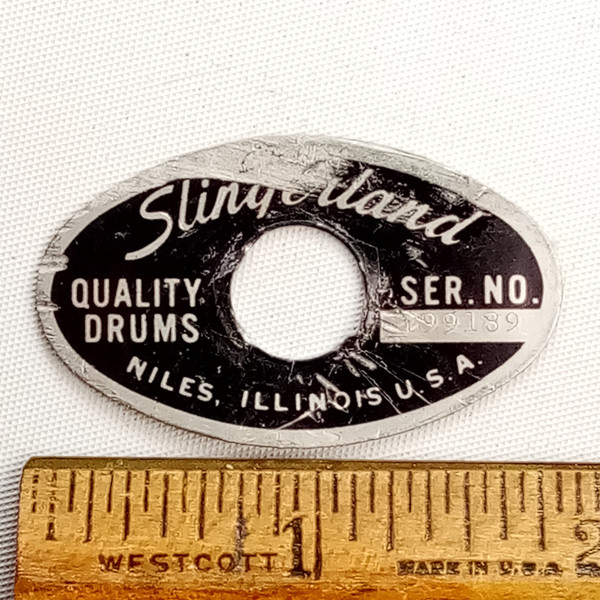 Slingerland Niles Black/Silver '73 #199189 Badge Snare/Bass/Tom Drum Vintage USA