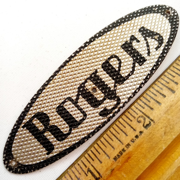 Rogers Classmate/Banner Model Badge Snare Drum Tag Cleveland, OH USA Vintage 60s