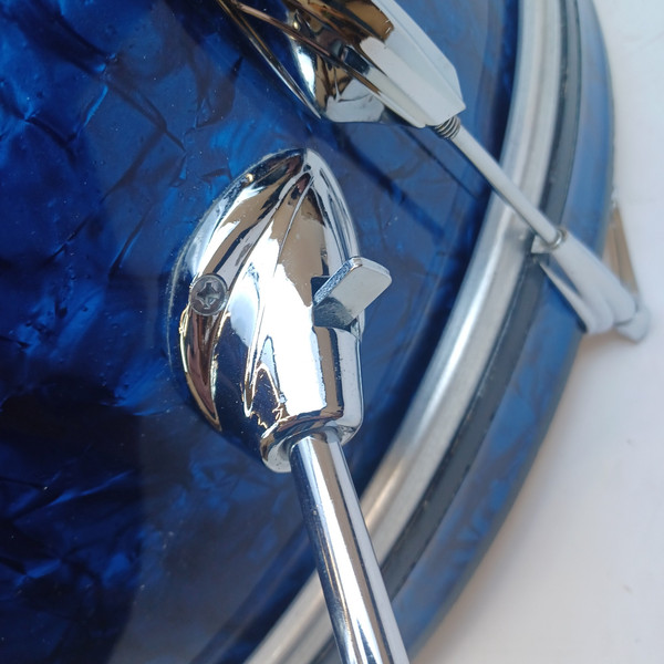 Premier 20,12,16" Blue Pearl Drum Set 3Ply Birch+Die-Cast-Rims Vintage 60s#54 UK