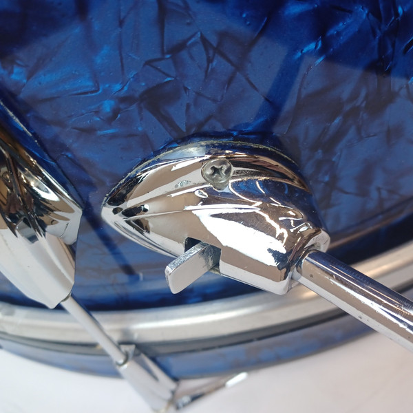 Premier 20,12,16" Blue Pearl Drum Set 3Ply Birch+Die-Cast-Rims Vintage 60s#54 UK