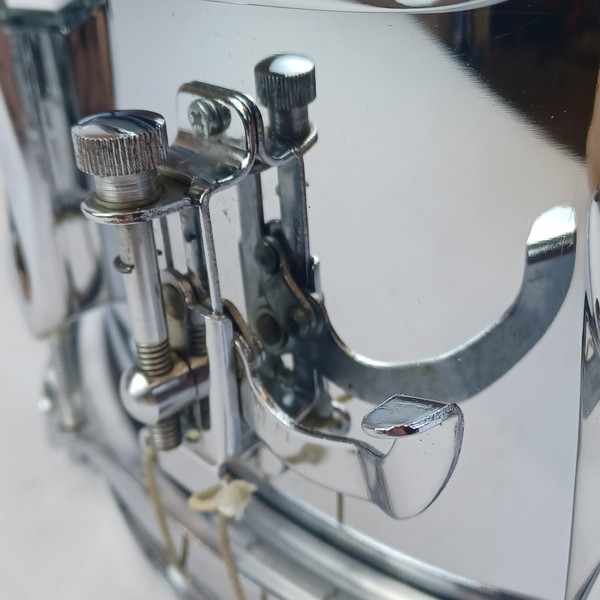 Premier 5x14"Snare Drum Chrome Steel Model#1005 8Lug England Vintage70 NEW Heads