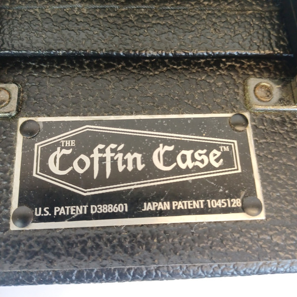 Coffin Cases Model B195R Bass Guitar Case Red Velvet Interior Black Exterior