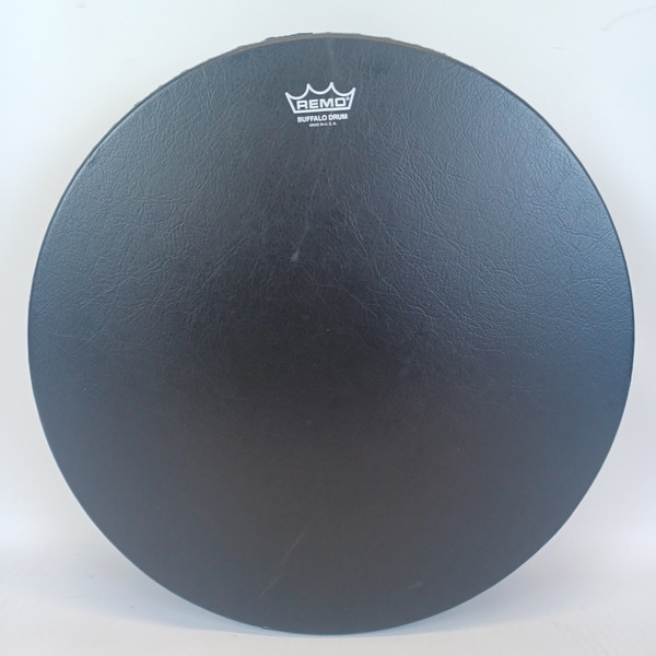 Remo 16"x3.5"Bahia Buffalo Bass Drum Pre-Tuned Black Earth Shell+Padded Case/Bag