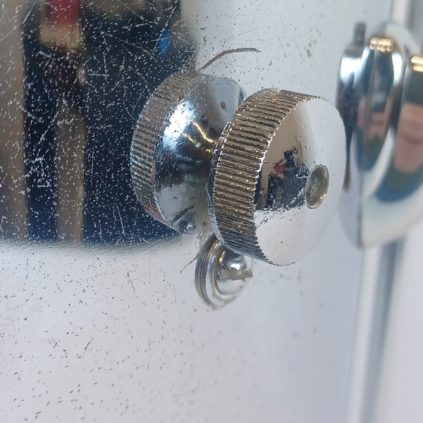 Slingerland 16x16"Chrome Over Wood Floor Tom Magnum Vintage 3ply Maple Drum 1970