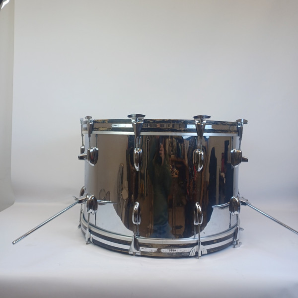 Slingerland 14x24" Jazz Rock Bass Drum Virgin 1970 3Ply Chrome Over Wood COW USA