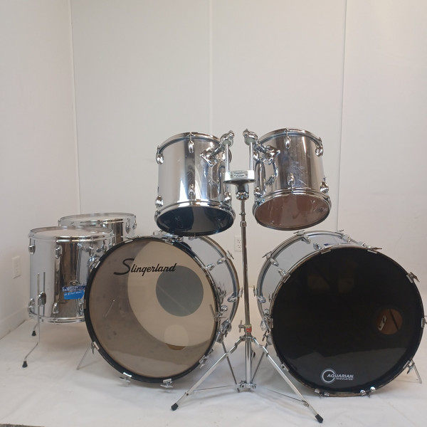 Slingerland 14x24" Jazz Rock Bass Drum Virgin 1970 3Ply Chrome Over Wood COW USA