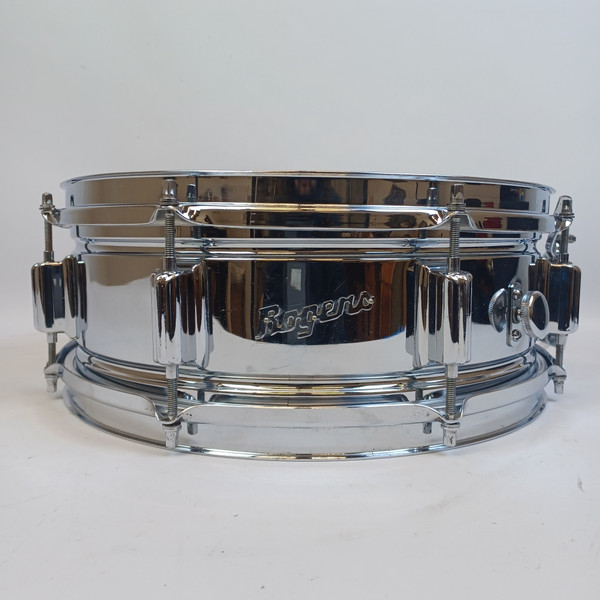 *Rogers 60s COB Dayton Powertone Snare Drum 5x14"Chrome Brass Script Vintage*