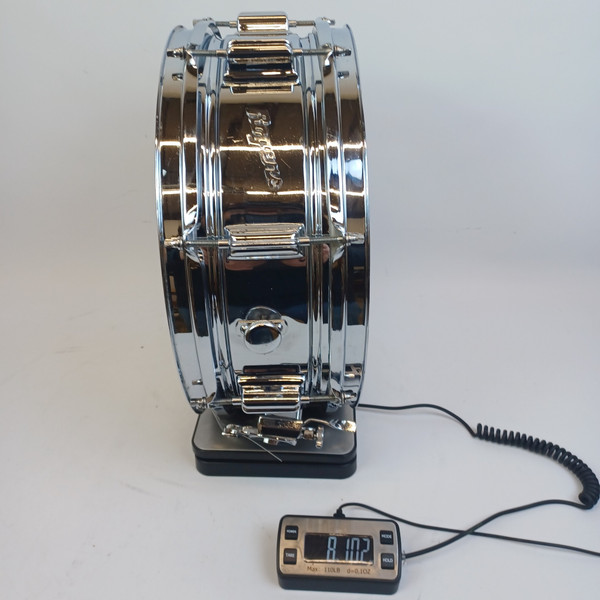 *Rogers 60s COB Dayton Powertone Snare Drum 5x14"Chrome Brass Script Vintage*