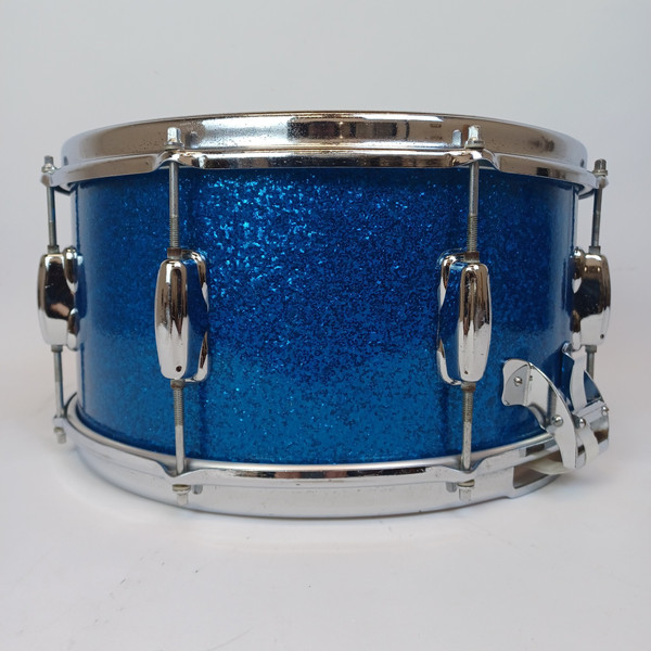 Slingerland 1972 Radio King #111 7x14"Snare Drum Blue Sparkle/Maple Vintage 70s