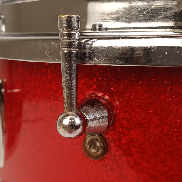 Ludwig 6.5x14"#912 School Festival Red Sparkle 3Ply Mahogany Vintage 60s #458125