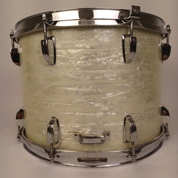 Ludwig 10x14"1969 White Marine Pearl Marching Snare Drum Keystone 3Ply Maple WMP