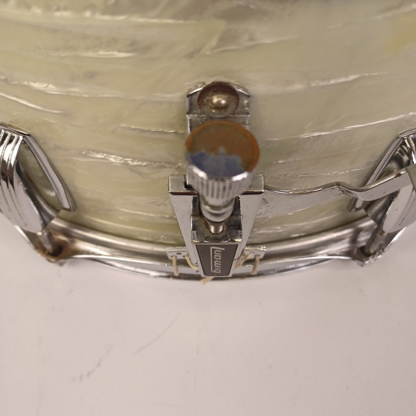 Ludwig 10x14"1969 White Marine Pearl Marching Snare Drum Keystone 3Ply Maple WMP