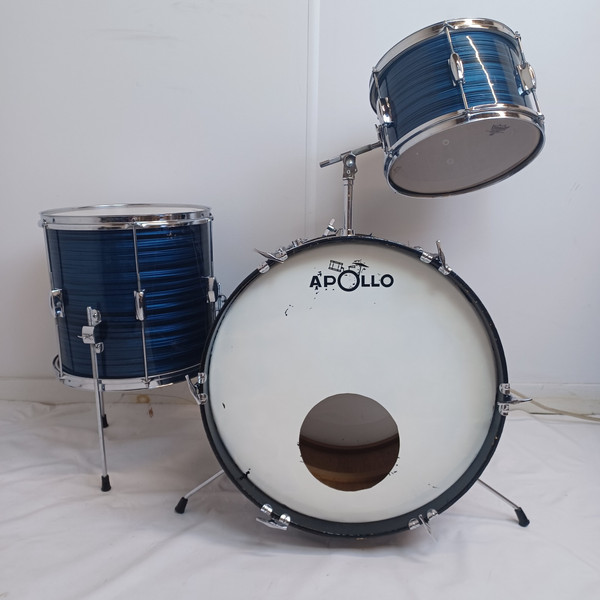 Pearl Apollo 20,12,14 Drum Set Blue Ripple 3Ply MIJ Japan Bass Kick/Tom/Floor60s