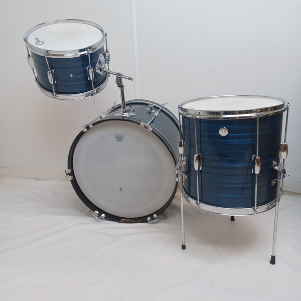 Pearl Apollo 20,12,14 Drum Set Blue Ripple 3Ply MIJ Japan Bass Kick/Tom/Floor60s