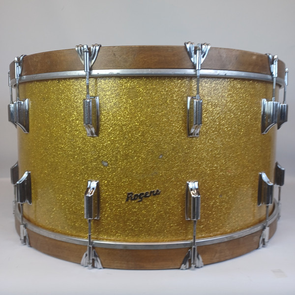 Rogers 14x28"Dayton Holiday Bass Drum Virgin Gold Sparkle 60s Pre-Powertone Ohio