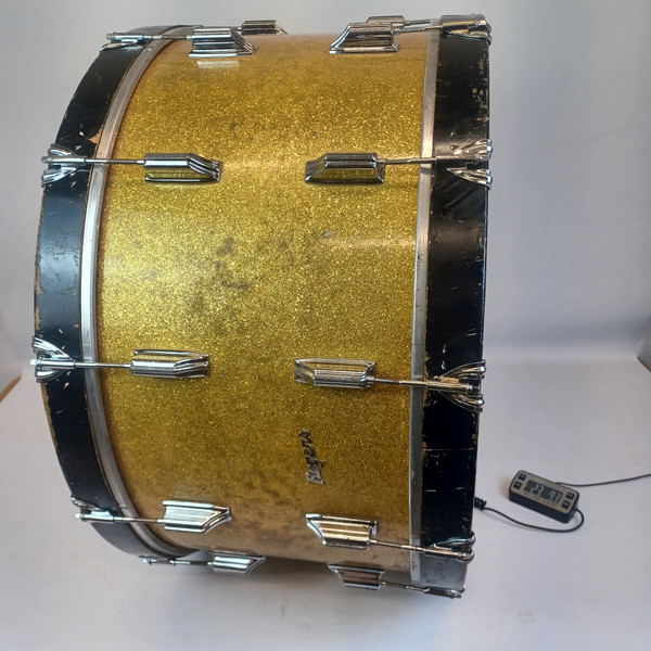 Rogers 60s 14x28"Dayton Holiday Bass Drum Virgin Gold Sparkle Pre-Powertone Ohio