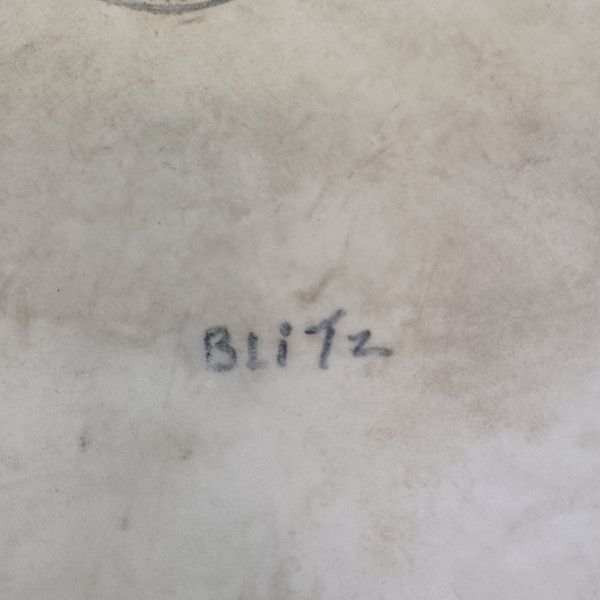 Slingerland 16"Radio King-Stamp Calf Skin Floor Tom Drum Batter/Resonant Head 40