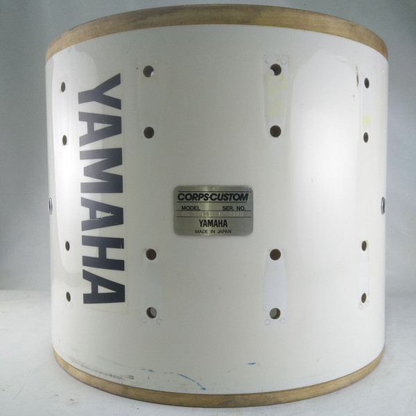 Yamaha Corps Custom 12x14"Snare Drum Shell Piano White Wrap 9000 Recording Japan