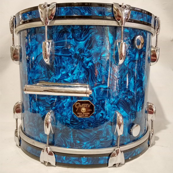 Gretsch 14x18"Jazz/Bop Bass Drum Vintage80s Drop-G SSB Peacock Blue Jasper Maple