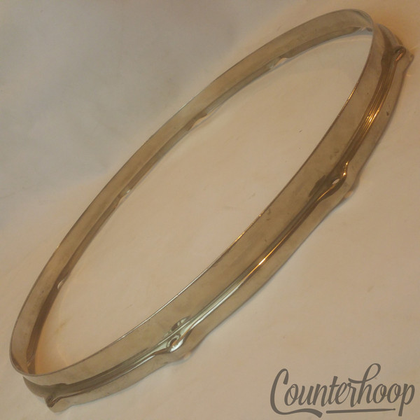 Leedy 10-Lug 16"Double-Flange Stick-Chopper Snare/Tom Drum Batter Rim/Hoop Brass