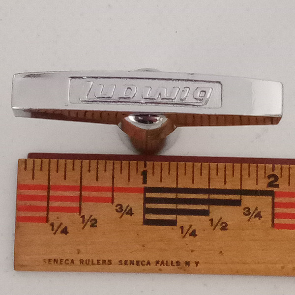 Ludwig 1/4"-20 Block Logo T-Handle Wing-Nut Chrome Rocker Classic Maple Female80