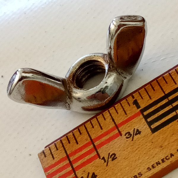 Ludwig 3/8"x 18tpi Chrome Cymbal Stand Wing-Nut Part Vintage Super Classic MINTY