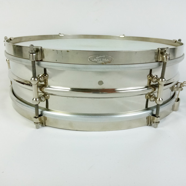 *Ludwig 4x14"Universal"Heavy 2-Piece Brass Snare Drum+p338 Vintage 20s NOB Dance