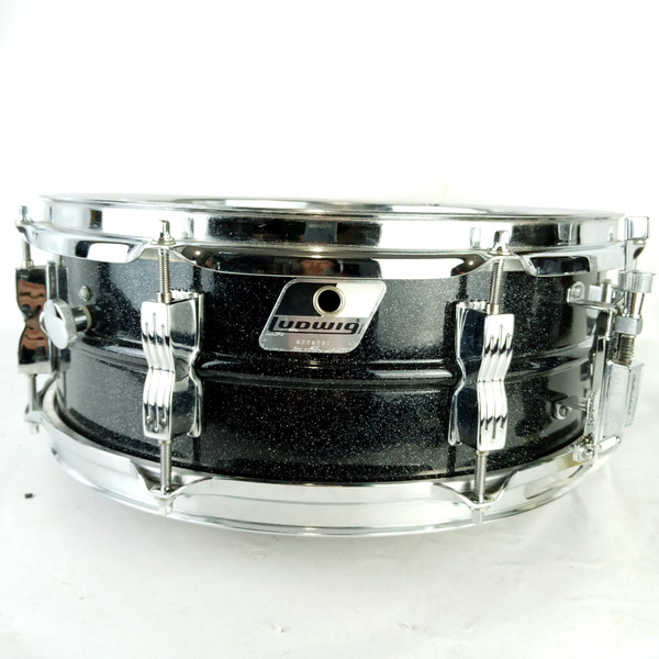 *Ludwig 14x5"Black Galaxy Acrolite "Blackrolite" Snare Drum Vintage 90s Aluminum