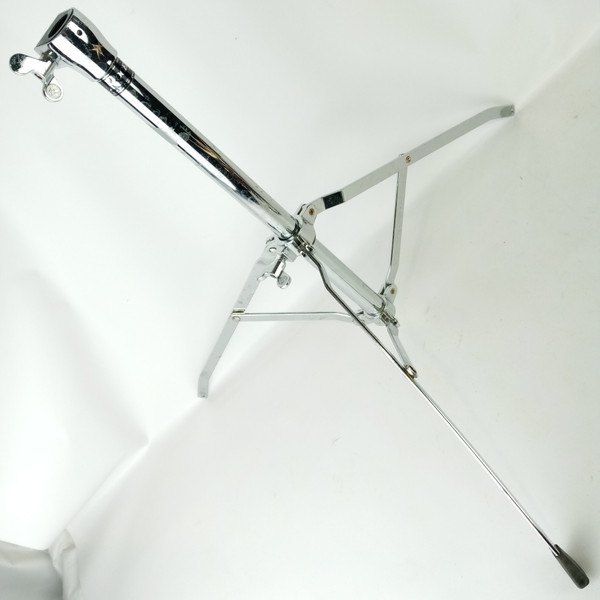 Rogers Tripod Stand Base Chrome Single-Braced 7/8" Tube Receiver Cymbal/Drum 80s