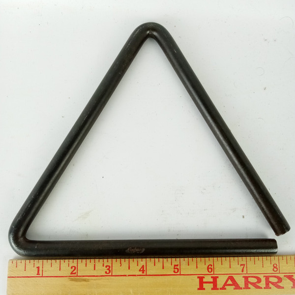 *Ludwig 1.4lb Triangle 8"x.5"Thick Vintage 20s Script Logo USA Steel Percussion