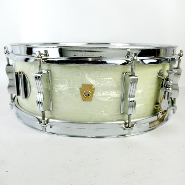 Ludwig 5x14"Jazz Festival Pre-Serial White Marine Pearl Snare Drum 60s WMP Fest