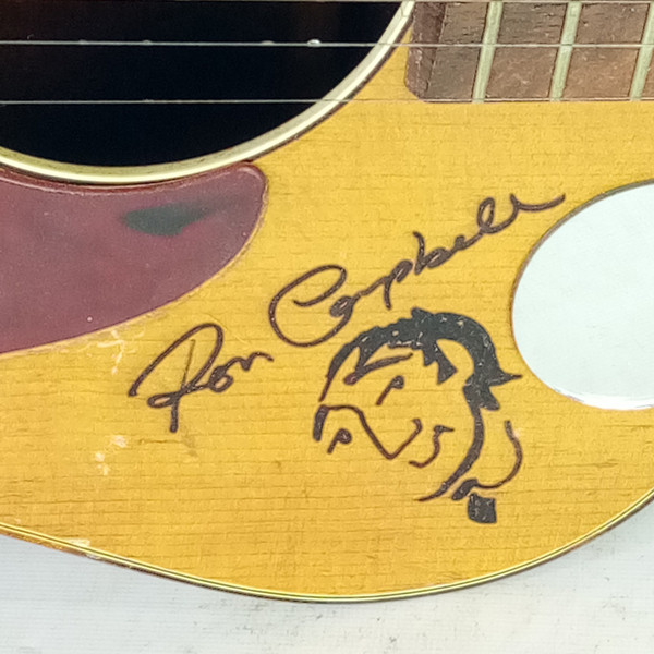 Harmony Acoustic Guitar Ron Campbell Signature+John Lennon Artwork +Hard Case