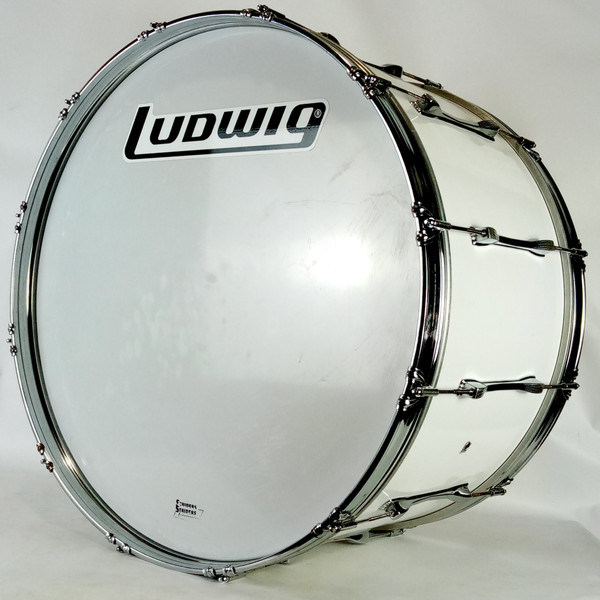 Ludwig 14x26"Bass Drum Maple Vintage80s Blue/Olive White Cortex Concert/Marching